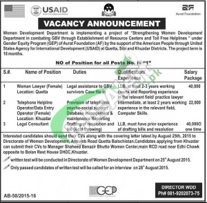 USAID Pakistan Jobs