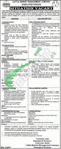 Cattle Market Management Company Rawalpindi Jobs