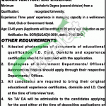 S&GAD Department Punjab Lahore Jobs