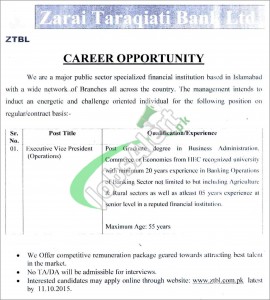 ZTBL Jobs