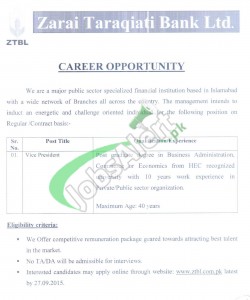 ZTBL Jobs