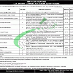 LDA Sports Complex Lahore Jobs