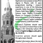 GC University Lahore Jobs