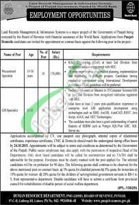 Jobs in Board of Revenue Punjab Lahore