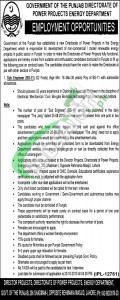 Energy Department Punjab Jobs