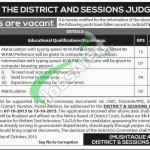 District & Session Court Sukkur Jobs