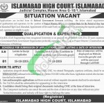 Islamabad High Court Jobs