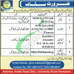 Ghazali Institute of Medical Sciences Peshawar Jobs