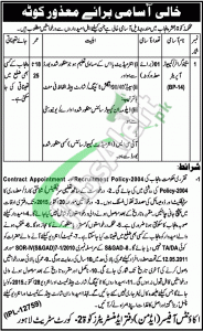 Zakat & Ushr Department Punjab Jobs