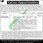 Punjab Social Protection Authority Lahore Jobs