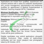 Madina Teaching Hospital Faisalabad Jobs