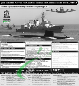 Join Pakistan Navy as PN Cadet