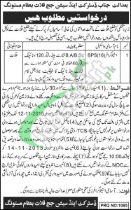 District & Session Court Kalat Jobs