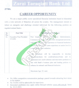 ZTBL Jobs