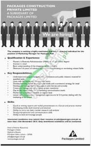 Packages Jobs in Lahore