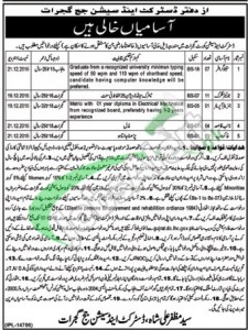 District & Session Court Gujrat Jobs