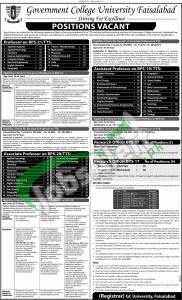 Government College University Faisalabad Jobs