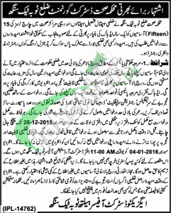 Health Department Toba Tek Singh Jobs