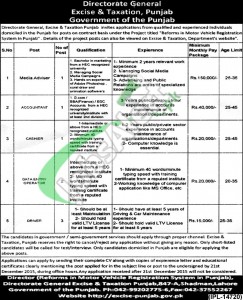 Excise & Taxation Punjab Jobs