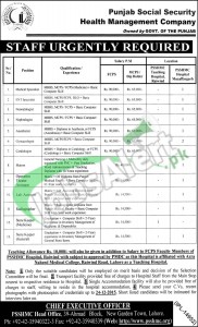 Punjab Social Security Health Management Jobs