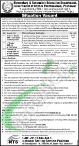 IT Project Recruitment Test in Elementary andSecondarty Eduaction Department Govt of KPK