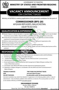 Ministry of States and Frontier Regions Jobs