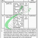 District & Session Court Hyderabad Jobs