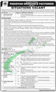 Exciting Career Opportunities in Pakistan Ordnance Factory Government of Pakistan