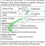 Narowal Public School Jobs 