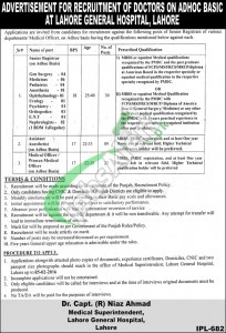 Lahore General Hospital Jobs