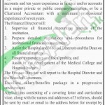 Recruitment Offer in Lady Reading Hospital for Finance Director 2016