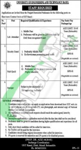 Lab Attendant &Security Guard Jobs in University of Engineering and Technology Rasul