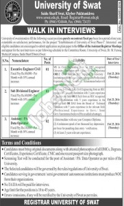 Swat University Jobs