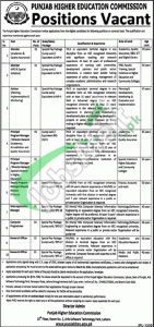 Punjab Higher Education Commission Jobs