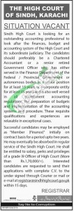 Sindh High Court Karachi Jobs