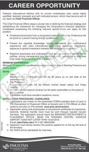 Employment Opportunities for CFO in Pakistan International Airlines 29 Feb 2016