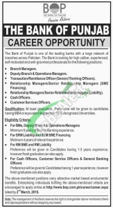 Bank of Punjab Jobs