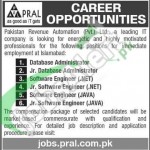 Situations Vacant in Pakistan Revenue Automation Pvt Ltd 24 Feb 2016 Islamabad Apply Online