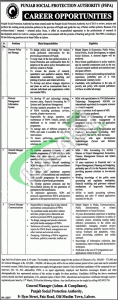 Punjab Social Protection Authority Jobs 2016