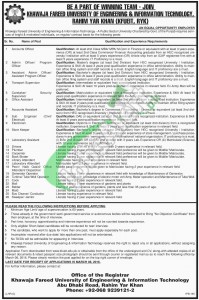 Khawaja Fareed Engineering University Jobs