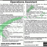 Situations Vacant in Asian Development Bank 2016 For Operation Assistant Apply Online Latest