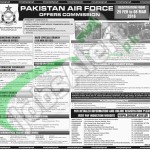 Situations Vacant in Pakistan Air Force 28 February 2016 Application Form Last Date