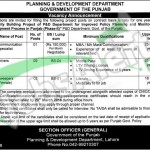 Employment Offers in Planning and Development Department 2016 Lahore Govt of Punjab Latest Advertisement