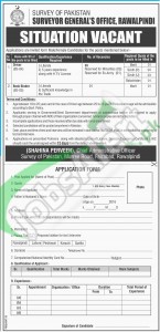 Situations Vacant in Survey of Pakistan February/March 2016 Rawalpindi For Driver and Book Rider