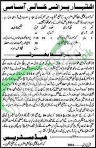 Situations Vacant in Govt Special Education Department February 2016 Sheikhupura For Gardener Latest