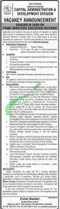 Capital Administration & Development Division Islamabad Jobs