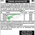 Education Department Balochistan Jobs
