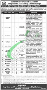 Drug Water and Food Testing Laboratory Gilgit Baltistan Jobs