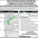 Sindh Agriculture Growth Project Jobs 