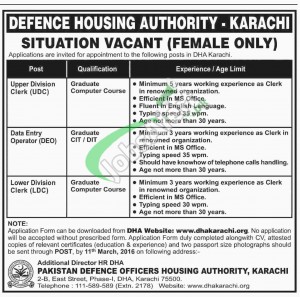 DHA Karachi Jobs